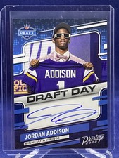 Jordan Addison Draft Day On Card RC Auto DDS-JA 2023 Panini Prestige Vikings