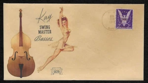 1945 Kay Upright Bass & Sexy Women Featured on Collector's Envelope *OP186 - Picture 1 of 1