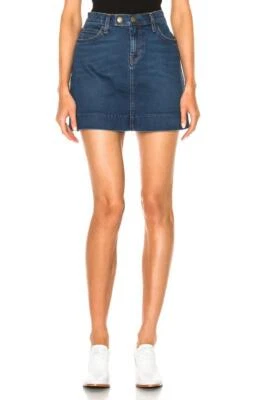 Current Elliott Blue Denim 'The New A-Line Skirt w/Blind Hem' Size 24/US 0 $208 - Image 1 of 4