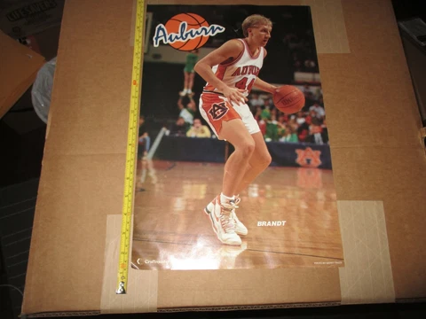 1980s Auburn Tigers Men's Basketball Poster - Chris Brandt - Auburn High School Cover