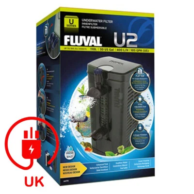 Fluval U2 Underwater Aquarium Filter 110 L (30 US Gal) Fish Tank Aquarium - Image 1 of 4