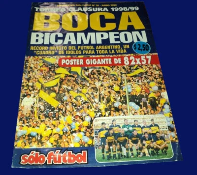 BOCA JUNIORS CLAUSURA 冠军 1999 - Solo Futbol 杂志/海报阿根廷  — 第 1/2 张图片
