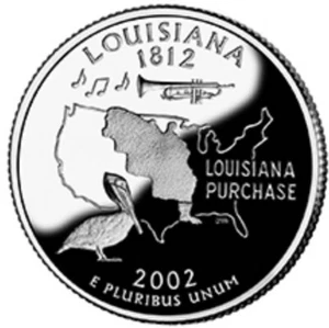 2002-P LOUISIANNA STATE QUARTER 1-COIN BRILLIANT UNCIRCULATED FREE SHIPPING - Picture 1 of 1