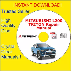 Mitsubishi L200 Triton Strada Service Repair Body Manual OFFICIAL! PDF DOWNLOAD - Picture 1 of 1