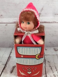 Vintage MATTEL 1978 BABY BEDTIME BEANS Shoe Bean Mini DOLL 3" Pink w Red Hair - Picture 1 of 12