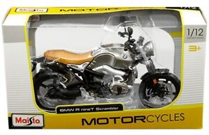 Maisto Motorcycles 1:12 BMW R NineT Scrambler (silver) - New in Box