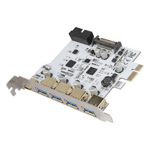 PCI-E To USB3.0 4 Port Type C Adapter Expansion Card Connector Dual Interface FY - Afbeelding 1 van 7