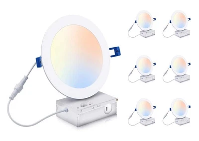 Cloudy Bay 6 inch 3000K/ 4000K/ 5000K Three Color Temperature Selectable, Dimmab - Image 1 of 4