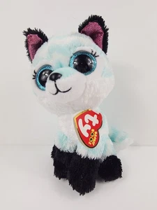 TY Beanie Boos 2021 Atlas The Blue Chevron Rayas Zorro 6 pulgadas Peluche Como Nuevo con Etiquetas - Imagen 1 de 4