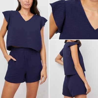 Juego de 2 piezas Rails Miley ($158) Top (M) y Leighton ($128) Short Admiral Blue (S) Foto 1 de 4