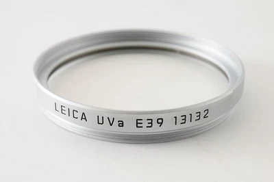 [MINT] Leica Lens Filter UVa E39 13132 Silver 39mm From JAPAN - Image 1 of 4