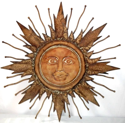 ENORME Escultura de Pared Sun Metal 39" x 39 Color Bronce 2010 NUEVA CON ETIQUETA ESPECTACULAR Foto 1 de 4