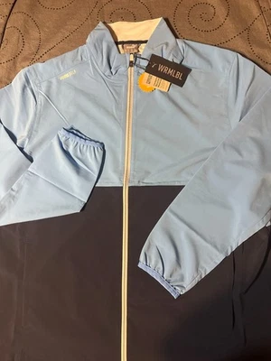 PUMA GOLF WIND CREMALLERA COMPLETA. CHAQUETA VENTILADA REAL AZUL Y AZUL CLARO TALLA XL HOMBRE $130 Foto 1 de 4