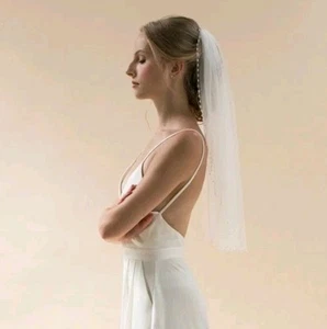 Rainbow Club Crystal Edge Italian Lace Wedding Veil 24in Brand New BoxedRRP £95 - Picture 1 of 4