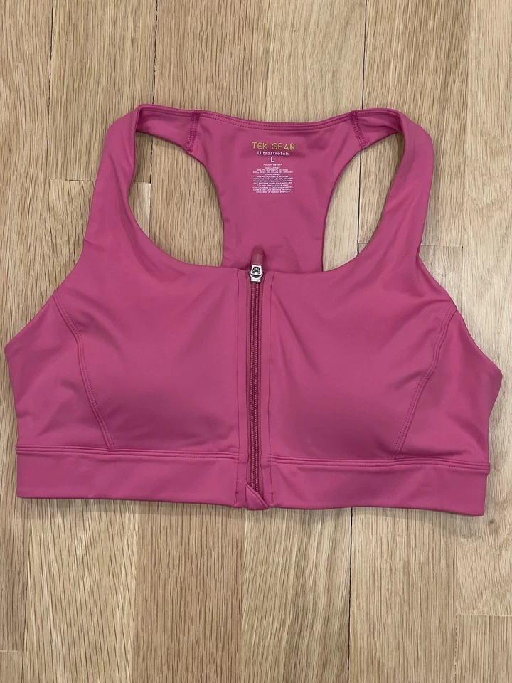 Tek Gear Ultrastretch Racerback Sports Bra Size Large Pink Magenta - Image 1 of 4