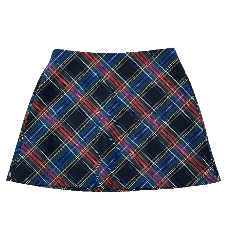 Minifalda mujer Zara talla pequeña multicolor a cuadros Foto 1 de 4