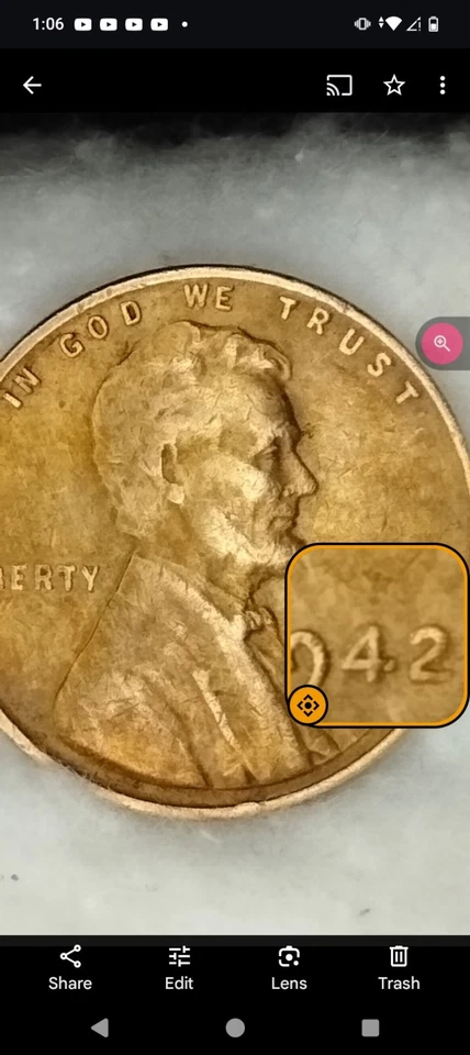 1942 P DDO-WDDO-1 (Wexlers), Lincoln Wheat Cent~GOLD TONING!!Beautiful Coin - Image 1 of 4