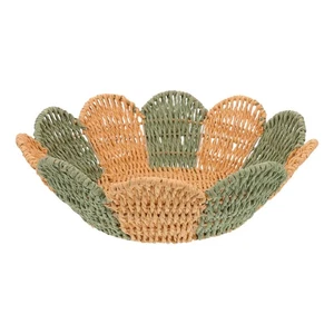  Paper Rope Storage Basket: Desktop Organizer Fruit Snacks Woven Basket For - Picture 1 of 17