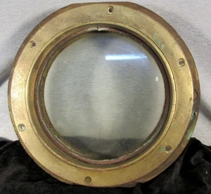 SOLID BRASS 14" X 14" SHIP PORT HOLE WINDOW - PORT HOLE WINDOW HAS S (EZS003496) - Picture 1 of 12