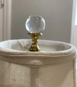 Vintage Lamp Finial- Clear Crystal Acrylic , 1 “ X 1” Very Pretty! - Picture 1 of 6
