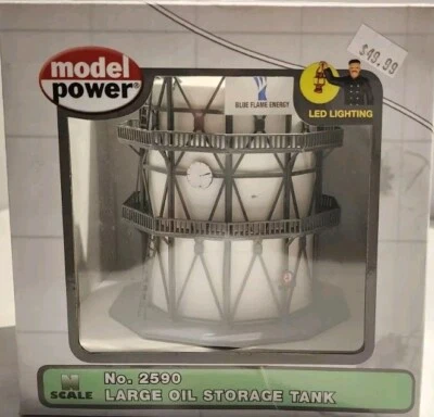 Model Power N Scale Large Oil Storage Tank  No.2590 "BLUE Flame Energy"  - Image 1 of 2