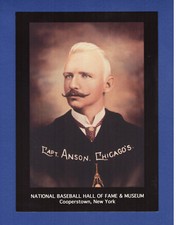 #1 CAP ANSON, Chicago White Stockings| 5x7 color N173 HOF 1887 Goodwin~Old Judge