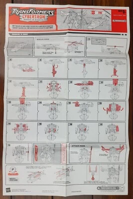 Transformers Cybertron Evac Instruction Sheet Hasbro 2005 - Image 1 of 2
