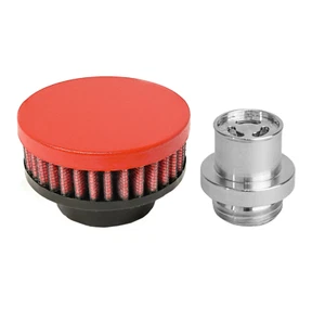 Valve Cover Breather Filter compatible with Subaru WRX STI BRZ (Wrinkle Red) - Picture 1 of 3