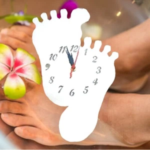 Pair of Feet Shaped Silent Tick Acrylic Clocks - Many Colours, Bespoke Made - Picture 1 of 7