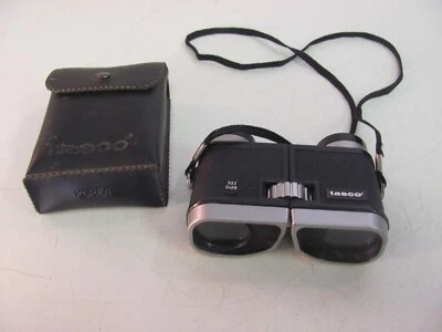 Vintage Tasco 533 3 x 28 Binoculars With Original Case - Tested, Nice! - Image 1 of 4