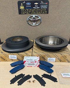 TOYOTA 4RUNNER 2003-2009 GENUINO NUEVO FABRICANTE DE EQUIPOS ORIGINALES ROTORES DE FRENO TRASERO OEM KIT DE PASTILLAS Y CUÑAS - Imagen 1 de 10