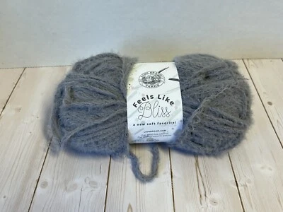one full skein Lion Brand Feels Like Bliss yarn Silver 149B nylon - Image 1 of 4