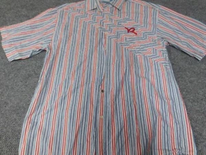 Rocawear Mens Shirt Extra Large Red Button Down Striped logo hip-hop button up - Picture 1 of 11