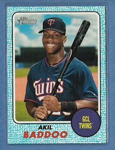 2017 Topps Heritage *Blue* Akil Baddoo RC 1st 16 /99 - Picture 1 of 2