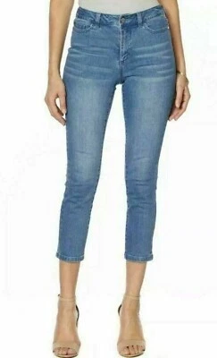 Pantalones de mezclilla recortados elásticos modernos Letto - Para mujer 6 - Lavado claro Foto 1 de 2