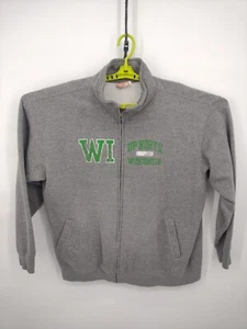 Wisconsin Up North Jacket Mens 2XL Full Zip Sweater Mock Neck Logo Fleece SIze - Picture 1 of 24