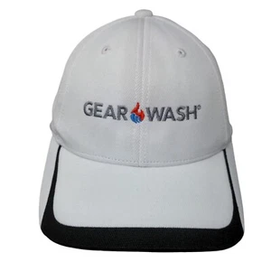 Gear Wash Strapback Hat White One Size Embroidered 6 Panel Sport-Tek - Picture 1 of 7