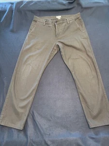 Dockers Slim Tapered Men’s Khaki Pants 36x30 Stretch Cotton Blend, Herringbone - Picture 1 of 9