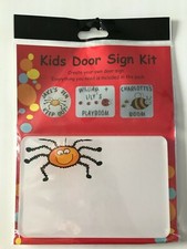 Kids Blank Acrylic Rectangular Spider Bedroom Door Sign Kit