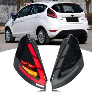 LED Tail Lights for Ford Fiesta Hatchback 2011-2019 Grey Rear Lamps Assembly - Picture 1 of 5