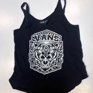 VANS "Off The Wall” Black Tank Top Women’s Size Medium Lion Face - Picture 1 of 4