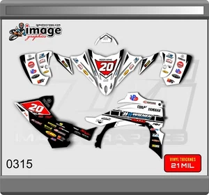 Yamaha YFZ 450R 2014-2022 kit de gráficos completo BLANCO - Imagen 1 de 2