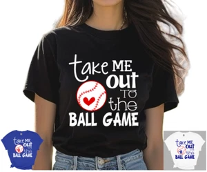 Baseball & Softball T-Shirt “Take Me Out to the Ball Game” Youth & Adult Unisex - Picture 1 of 8