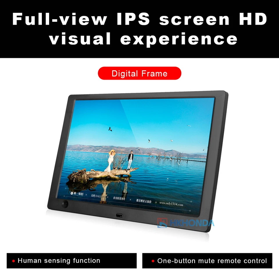 10" Screen LED HD Digital Photo Frame Electronic Album Music Movie Full Function - Image 1 of 4