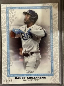 2022 Topps RIPS Randy Arozarena/99 ya rasgado sin mini tarjeta - Imagen 1 de 2