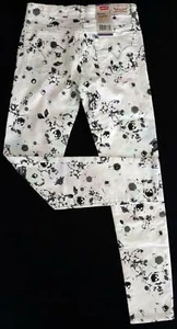 NWT LEVI'S Girls Pink/Mint/Gray/Black Watercolor Print Leggings(Size 7, 8, 10) - Picture 1 of 6