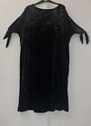 Size 20 Ladies Black Velvet Dress By Joanna Hope Slash Tie Sleeve Detail