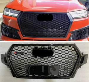 Parrilla de malla negra para Audi Q7 SQ7 RSQ7 2016 2017 2018 2019 - Imagen 1 de 4