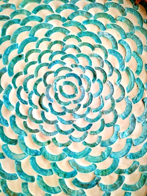 Mother of Pearl Rattan Handmade Serving Tray (Set of 2) - Image 1 of 4