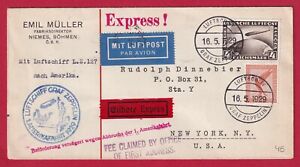 DAW AIRMAIL GRAF ZEPPELIN 1929 GERMANY COVER TO USA L8